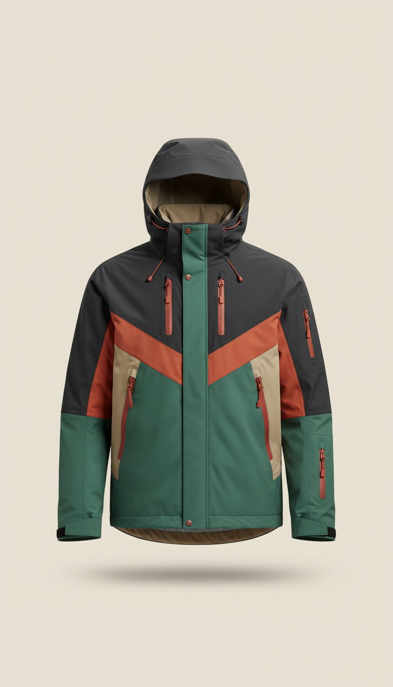 Modular Shell Jacket in Botanical Green